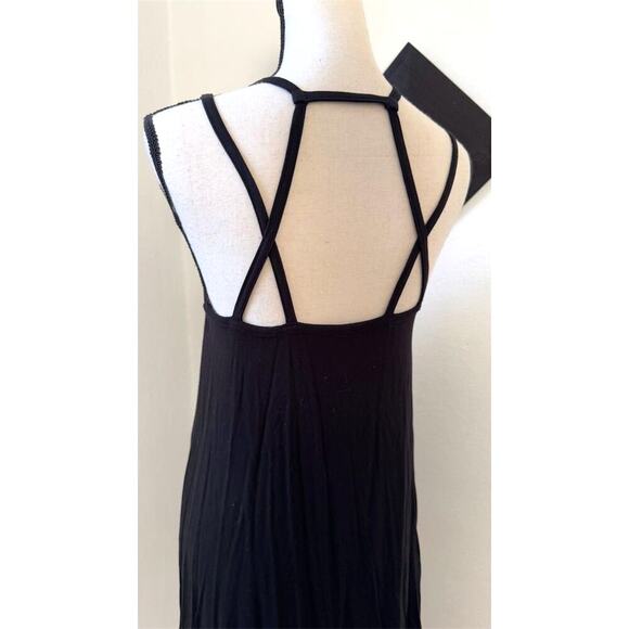 RVCA Womens Black Strappy Shift Dress Size S V-Neck Casual Short Mini - Picture 5 of 7